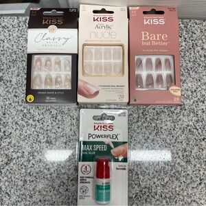 Kiss Nails Bare But Better Acrylic French Nude And Classy Nails Lot Of 4 Items